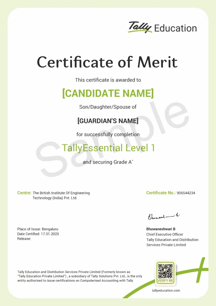 certificate